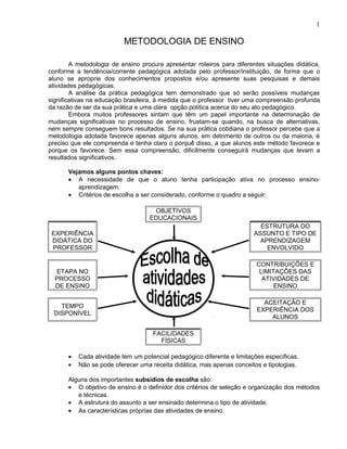 Metodologia de ensino | DOC