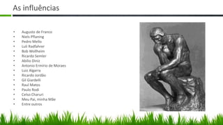 As influências

•   Augusto de Franco
•   Niels Pflaning
•   Pedro Mello
•   Luli Radfahrer
•   Bob Wollheim
•   Ricardo Semler
•   Abílio Diniz
•   Antonio Ermírio de Moraes
•   Luiz Algarra
•   Ricardo Jordão
•   Gil Giardelli
•   Raul Matos
•   Paulo Rodi
•   Celso Charuri
•   Meu Pai, minha Mãe
•   Entre outros
 