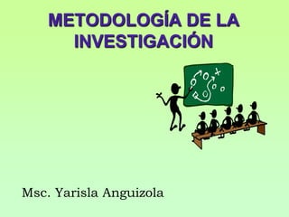 METODOLOGÍA DE LA INVESTIGACIÓN Msc.YarislaAnguizola 