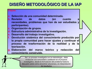 Entonces, el conocimiento de la realidad no se descubre ni posee, es el resultado de la trasformación objetiva y subjetiva que lo produce dentro del mismo proceso de investigación.La investigación acción es la producción de conocimiento para guiar la práctica que conlleva la modificación de una realidad dada como parte del mismo proceso investigativo.Dentro de la investigación acción, el conocimiento se produce simultáneamente con la modificación de la realidad, llevándose a cabo cada proceso en función del otro y debido al otro.