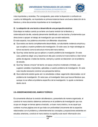 UNIVERSIDAD TECNOLOGICA DE LOS ANDES
CARRERA PROFESIONALDEINGENIERIA CIVIL
METODOLOGIA DE INVESTIGACION Y TALLER
Página
10...