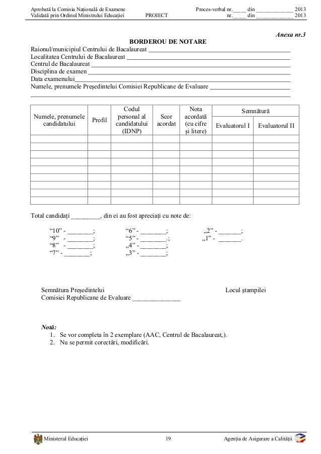 Proces Verbal Primire Manuale Diriginte