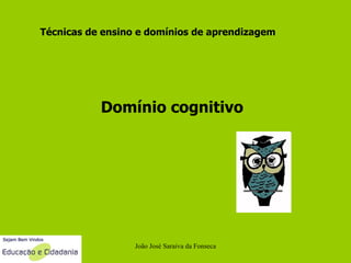 João José Saraiva da Fonseca Técnicas de ensino e domínios de aprendizagem Domínio cognitivo 