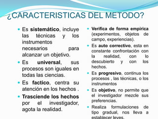 METODO¿que es método?¿clasificación de los métodos?