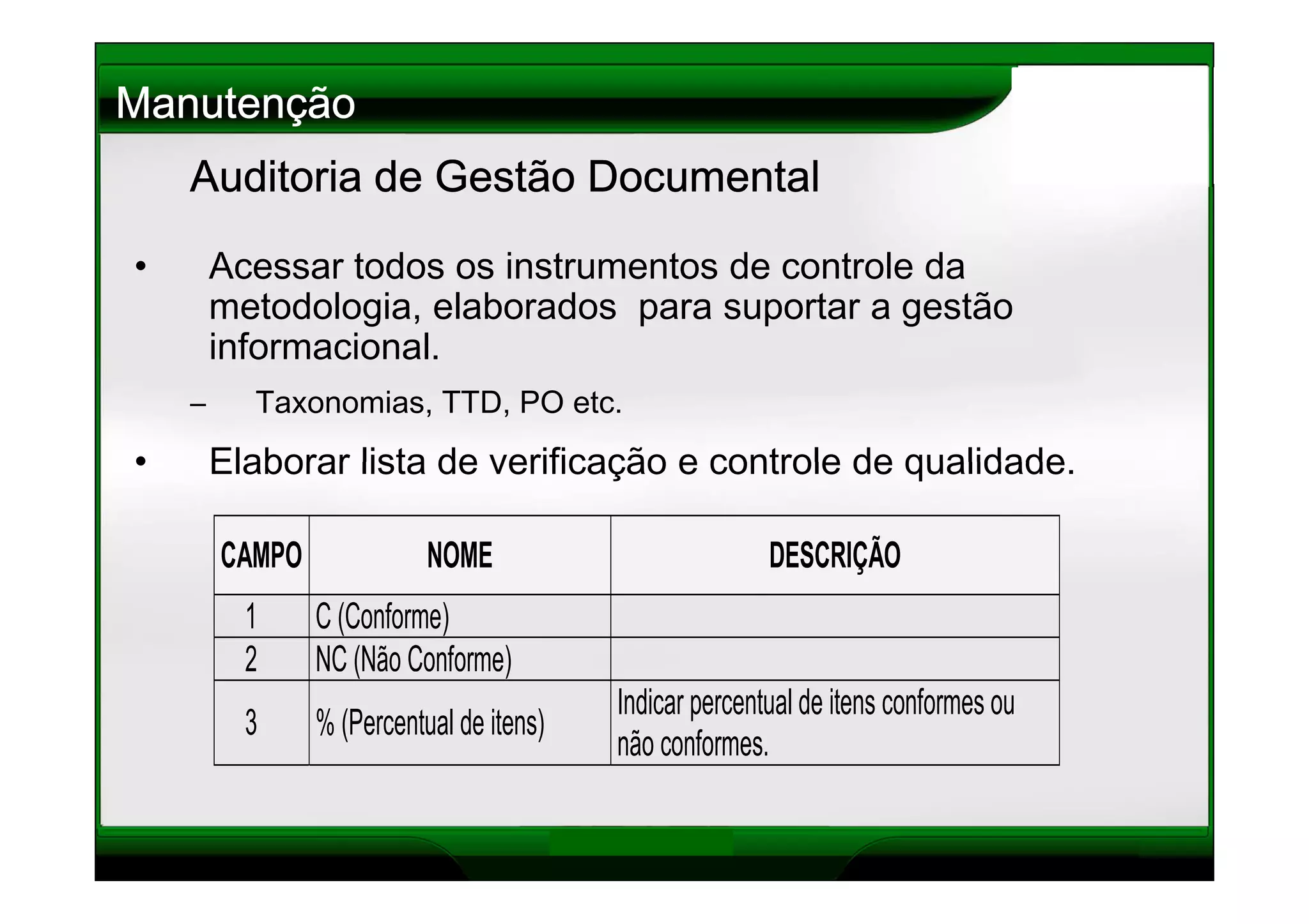 Gestão de Documentos - Metodologia Documentar