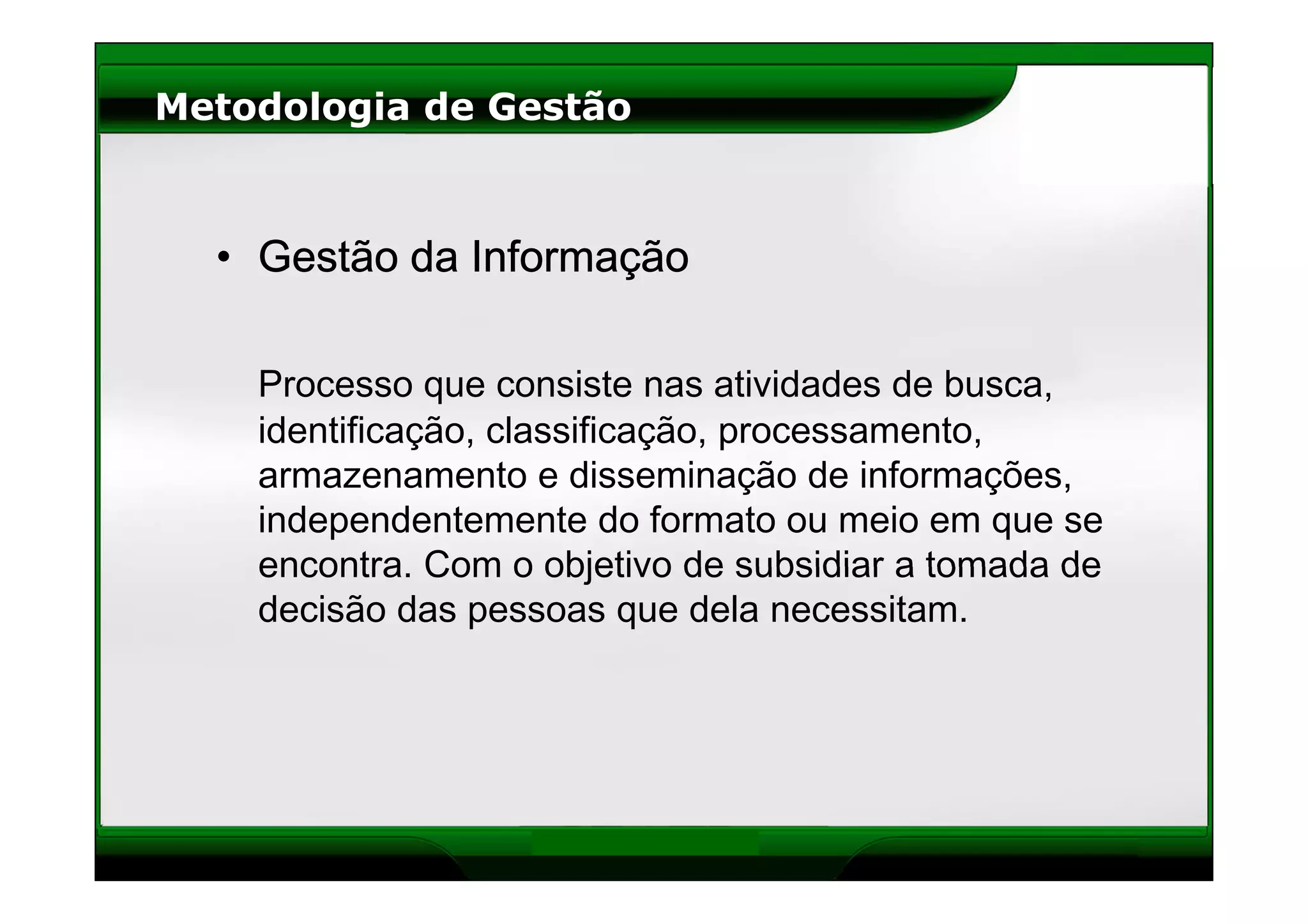 Gestão de Documentos - Metodologia Documentar