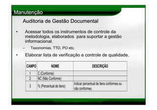 Gestão de Documentos - Metodologia Documentar