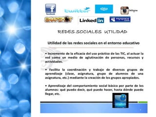 REDES SOCIALES UTILIDAD
 