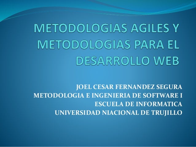 Metodologias Agiles Para El Desarrollo De Software Y Metodologias Pa