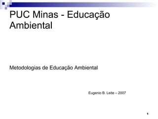PUC Minas - Educação Ambiental ,[object Object],[object Object]