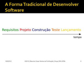 16/9/2012   ©2010 | Mauricio Cesar Santos da Purificação | Grupo DW-UFBA   6
 