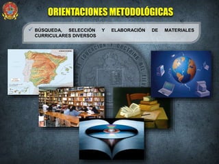  BÚSQUEDA, SELECCIÓN Y ELABORACIÓN DE MATERIALES
CURRICULARES DIVERSOS
ORIENTACIONES METODOLÓGICAS
 