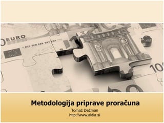 Metodologija priprave proračuna<br />Tomaž Dežman<br />http://www.aldia.si<br />