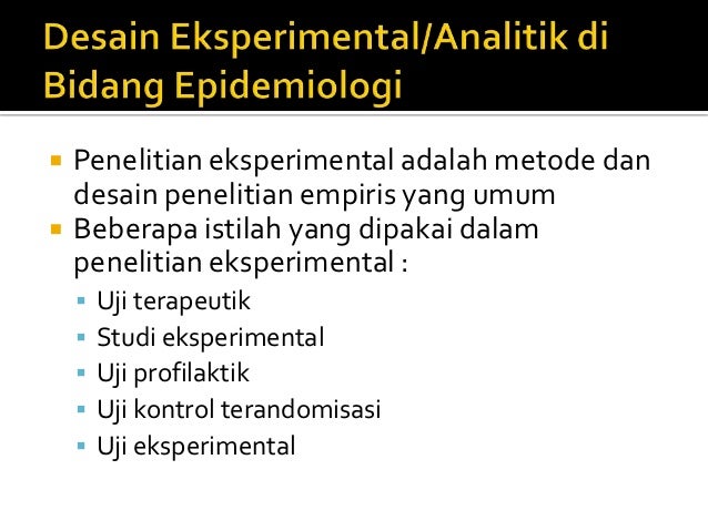 Metodologi penelitian, desain studi