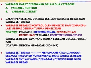 Contoh Variabel metodologi penelitian ppt fix final last.ppt