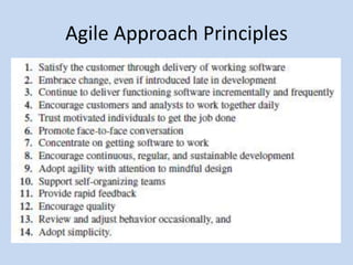Agile Approach Principles
 