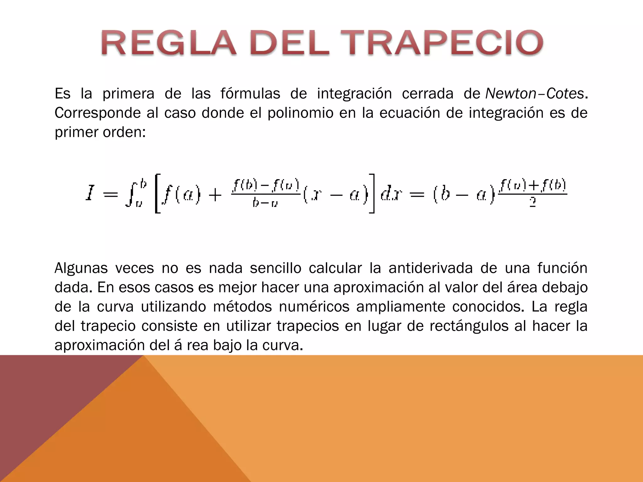 Metodo numerico regla del trapecio | PPT
