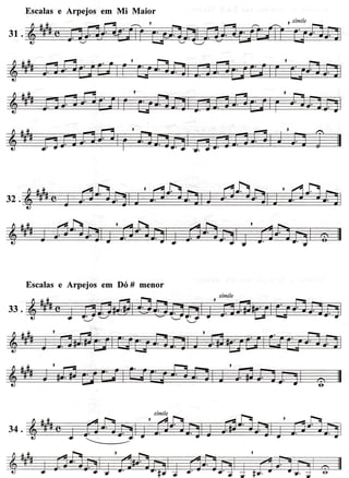 Escalase Arpejos em Mi Maior
Escalase Arpejos em Dó # menor
 