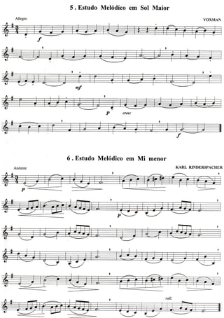 5 . Estudo Melódico em Sol Maior
VOXMAN
6 . Estudo Melódico em Mi menor
KARL RINDERSPACT{ER
 