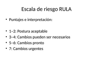 Fulwood Rula Metodo RULA Ejemplos_Practicos para estudiantes | PPTX