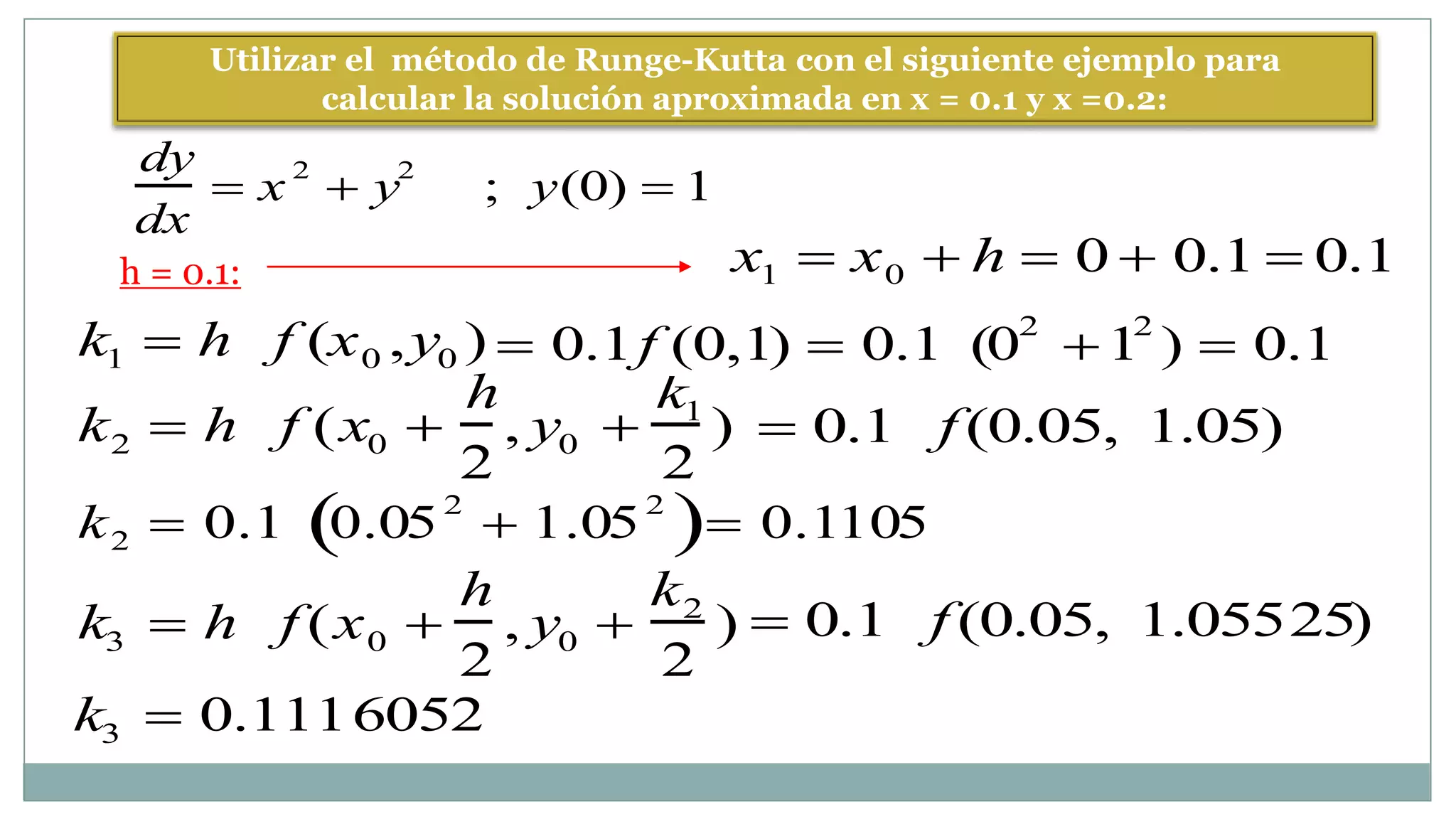 Metodo runge kutta | PPTX