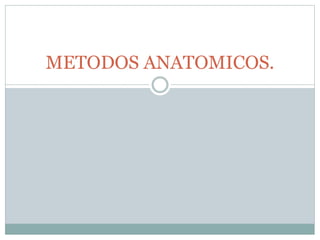 METODOS ANATOMICOS.
 