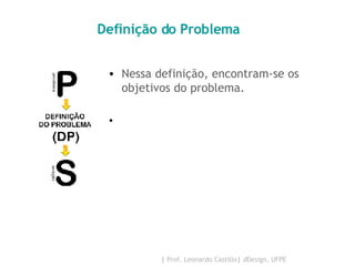 Definição do Problema Nessa definição, encontram-se os objetivos do problema.    