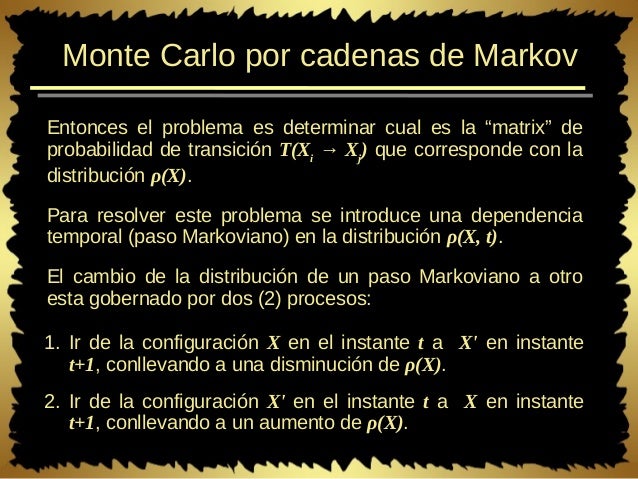 cadena markov monte carlo metodos de monte carlo en mec 225 nica estadistica cadena markov monte carlo metodos de monte carlo en mec 225 nica estadistica