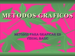 METODOS GRAFICOS METODOS PARA GRAFICAR EN VISUAL BASIC 