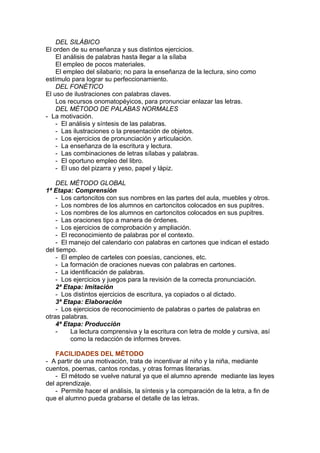 Metodos lectura escritura | PDF