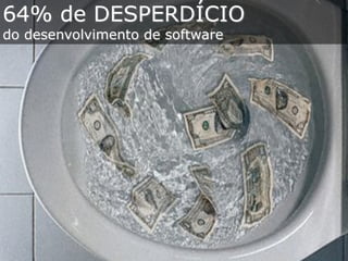 64% de DESPERDÍCIO
do desenvolvimento de software
 
