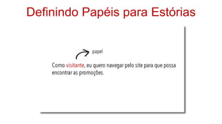 Definindo Papéis para Estórias
 