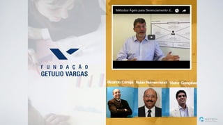 Ricardo Cereja RobinReimermendt
Robin é Consultor de TI, Gerente de proje-tos
Ágil e Lean e facilitador na Addtech, Mestre
em Ciência da computação pela PUC-Rio, pós-
graduado em análise, Projeto e Gerência de
Sistemas pela PUC-Rio e MBA em Gerência de
Projetospela FGV-Rio.
É certificado como PMP(Project Management
Professional) pelo PMI, certificado como CSM
(Certified ScrumMaster) pela Scrum Alliance,
certi-ficado em ITIL Foundation pelo EXIN e
certificado em CobiT Foundation pelo ISACA.
25 anos de experiência nos segmentos: Varejo,
TI, Telecom, Indústria, Seguros, Oléo e Gás. E
empresas: Exército e Marinha do Brasil, Banco
Central, OI, Bradesco Seguros, Furnas, EDS,
Michelin, entre outras.
Victor Gonçalves Líder da Área de Desig
ADDTECH, Certified Sc
Scrum Alliance, Practitio
Programação Neuroling
profissional do Interacti
Foundation.
Formado em Design, es
Neurociência e Antropo
RJ, e em Mídias Interat
Infnet.
Possui MBA em Gestão
especialista em Análise
Microexpressões, profe
Serviços e Inovação em
Negócios no MBA de D
do SENAC RJe profess
 