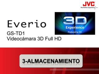 GS-TD1 Videocámara 3D Full HD 3-ALMACENAMIENTO 