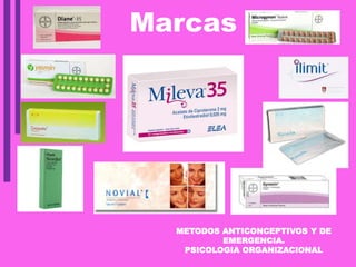 METODOS ANTICONCEPTIVOS Y DE
EMERGENCIA.
PSICOLOGIA ORGANIZACIONAL
Marcas
 