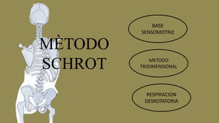 MÈTODO
SCHROT
BASE
SENSOMOTRIZ
METODO
TRIDIMENSIONAL
RESPIRACION
DESROTATORIA
 