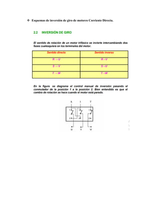  Esquemas de inversión de giro de motores Corriente Directa.
 