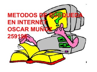 METODOS DE BÚSQUEDA
EN INTERNET
OSCAR MUÑOZ
259196
 