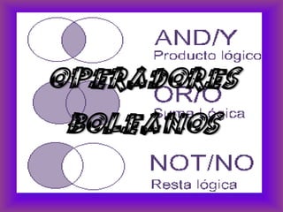 OPERADORES
 BOLEANOS
 