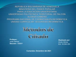 Realizado por:
Arcila Olimar
C.I: 18.294.350
Profesor:
José Palmar
Sección: I3BB81
Cumarebo; Diciembre del 2021
 