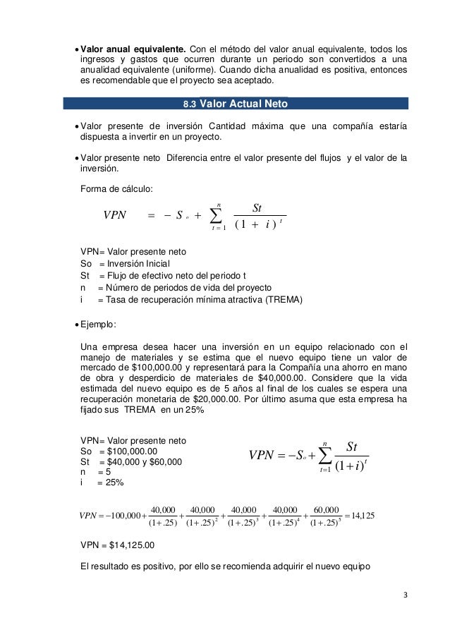 Metodos de evaluacion de proyectos de inversion