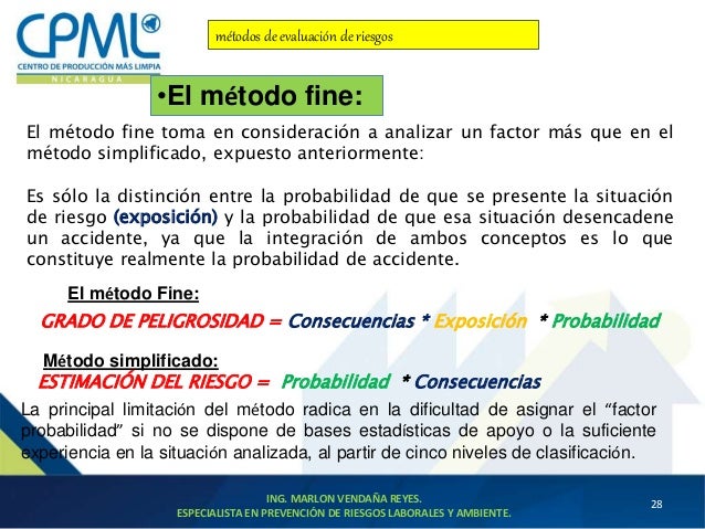 Métodos de Evaluacion de Riesgos