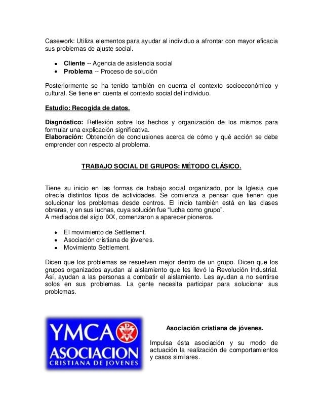 Metodos del trabajo social