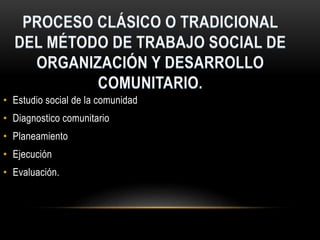 METODOS CLASICOS DEL TRABAJO SOCIAL