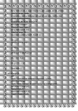 Metodos de odenamiento de vctores