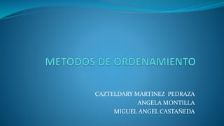 CAZTELDARY MARTINEZ PEDRAZA
ANGELA MONTILLA
MIGUEL ANGEL CASTAÑEDA
 