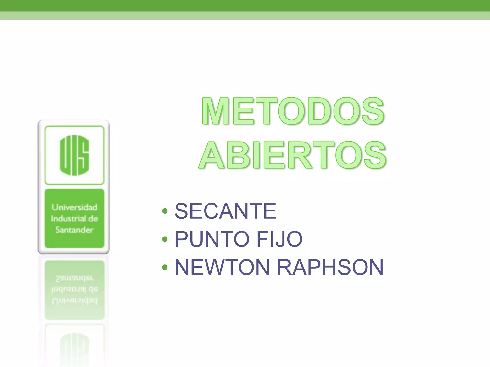 METODOSABIERTOSSECANTE