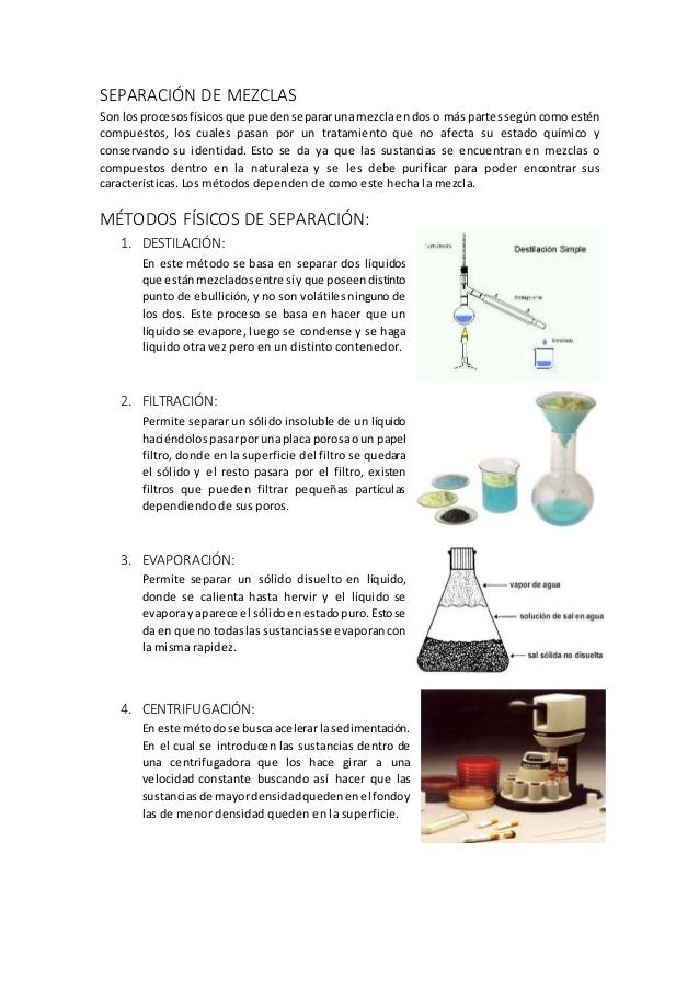 Metodos de separacion