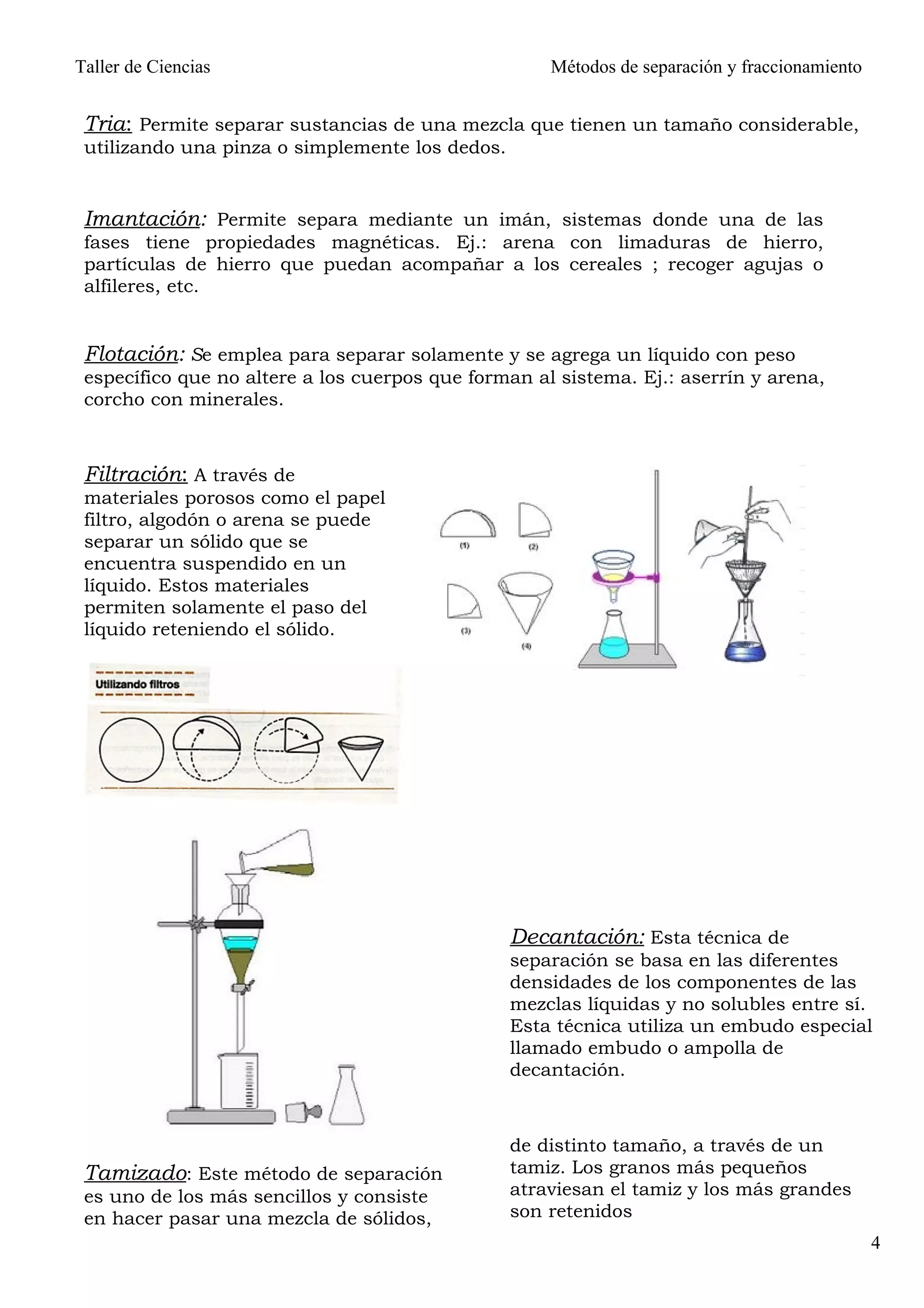Tria Rigor Metodos de separacion y fraccionamiento | DOC