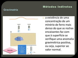 Métodos Indiretos
Gravimetria
 